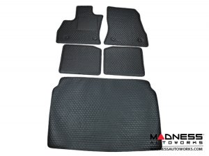 FIAT 500L Floor & Cargo Mat Set - Leather - Inpelle - Black